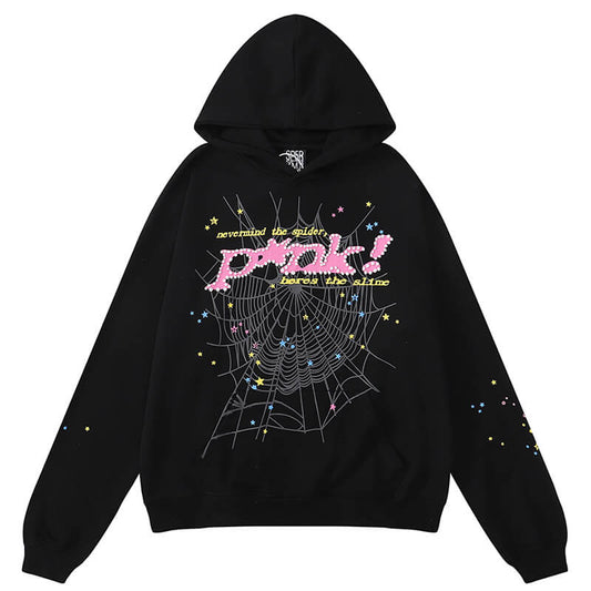 Sp5der Young Thug Punk Hoodie-Black #142