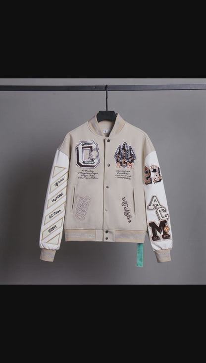 🔥 Off-White Abloh x ACM Varsity Jacket: Iconic Streetwear Collaboration 🔥