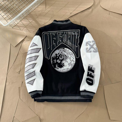 🌙 Off-White Moon Varsity Jacket: Bold and Iconic 🌙