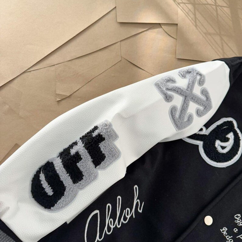 🌙 Off-White Moon Varsity Jacket: Bold and Iconic 🌙