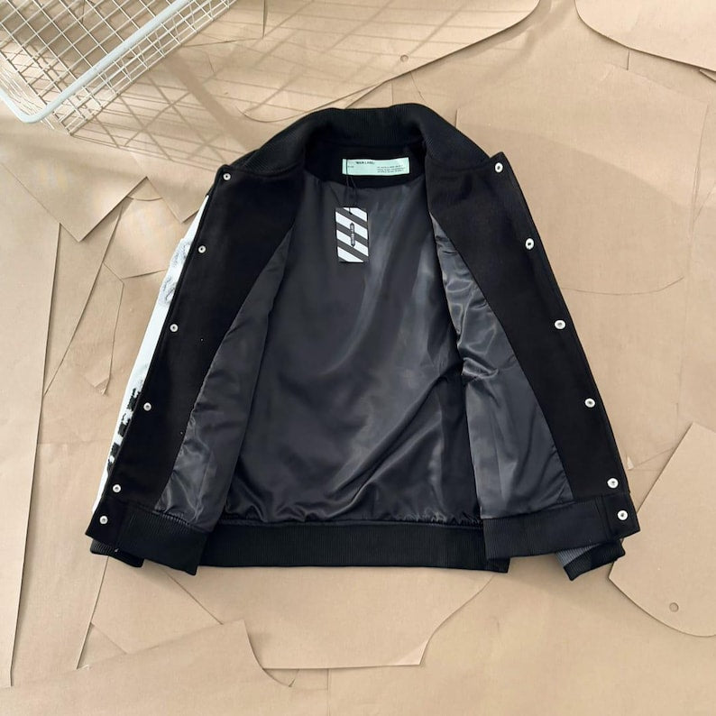 🌙 Off-White Moon Varsity Jacket: Bold and Iconic 🌙