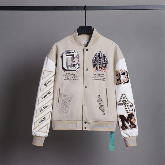 🔥 Off-White Abloh x ACM Varsity Jacket: Iconic Streetwear Collaboration 🔥