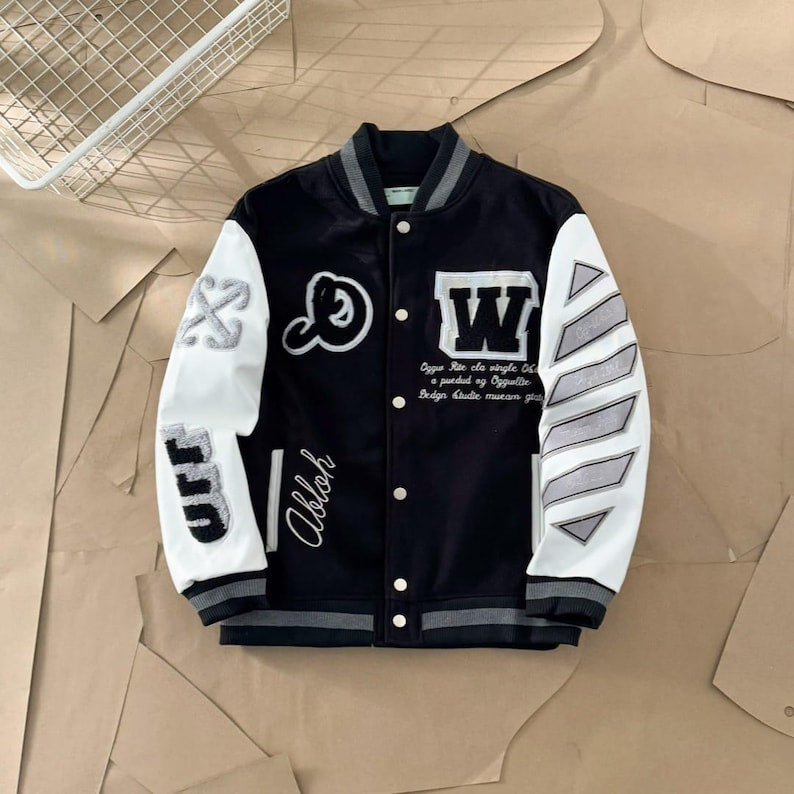 🌙 Off-White Moon Varsity Jacket: Bold and Iconic 🌙