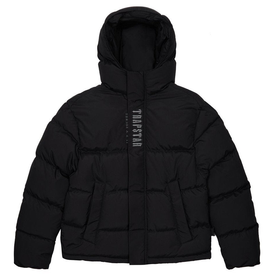 TRAPSTAR DECODED HOODED PUFFER JACKET 2.0 - BLACK