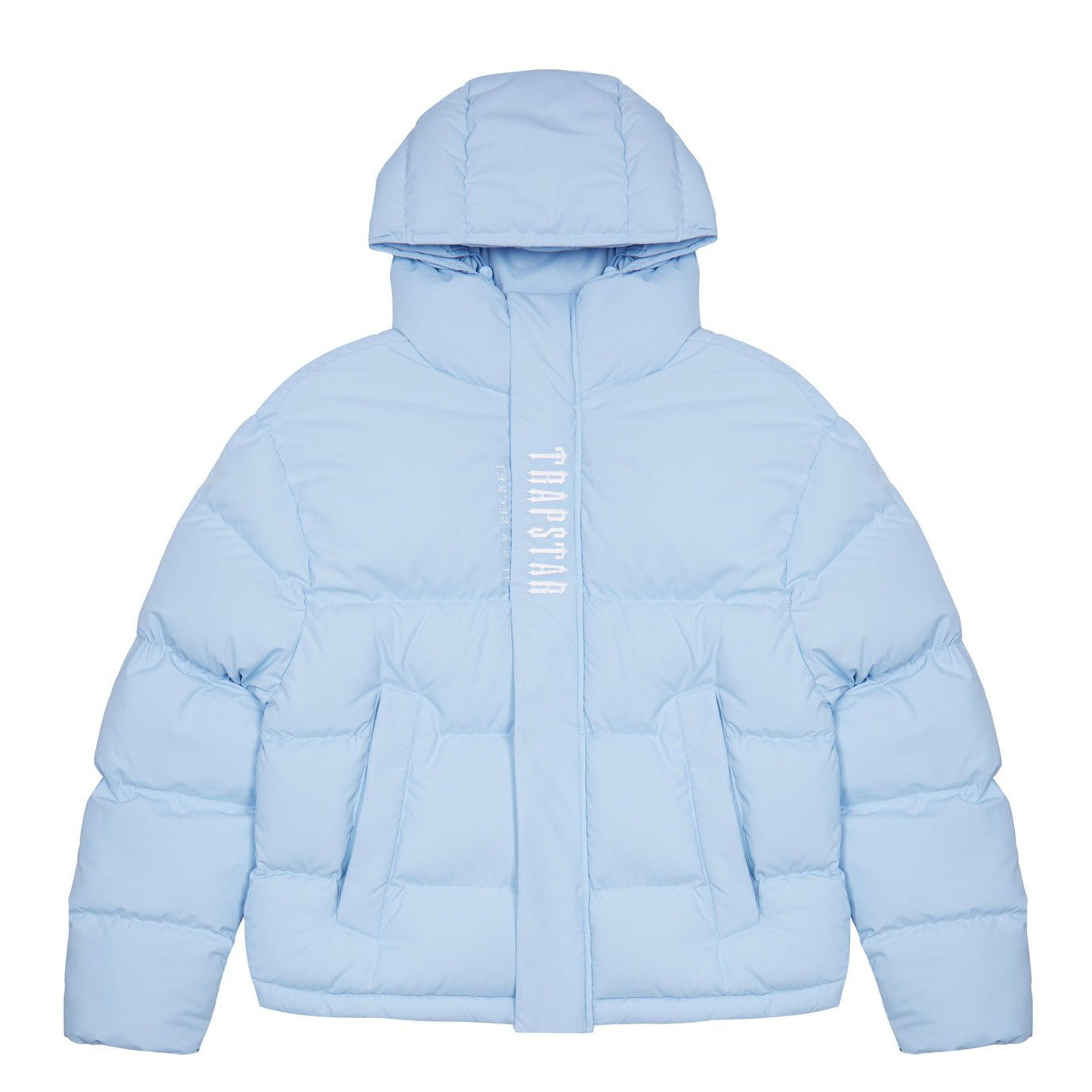 TRAPSTAR DECODED HOODED PUFFER JACKET 2.0 - ICE BLUE