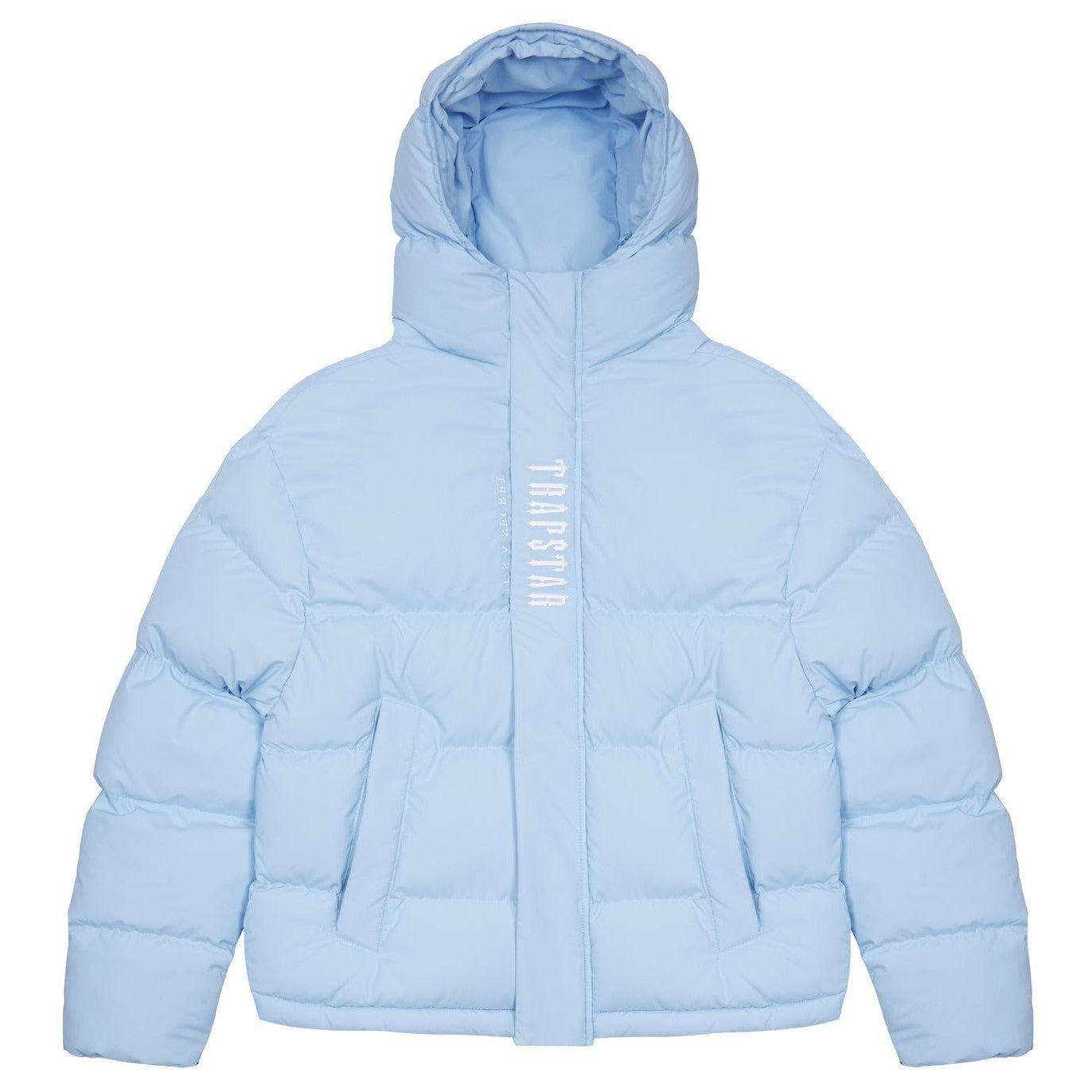 TRAPSTAR DECODED HOODED PUFFER JACKET 2.0 - ICE BLUE